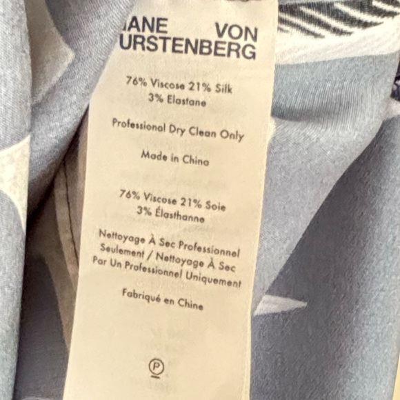 Diane Von Furstenberg| Stunning Blue Tan Silk Blend Floral Midi Dress Sz 0 - Picture 7 of 9